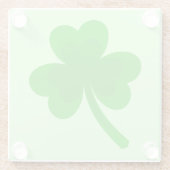 St. Patrick's Day Shamrock Pot van Gouden Keltisch Glazen Onderzetter (Achterkant)