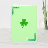 St. Patrick's Day Shamrock Pot van Gouden Keltisch Kaart (Achterkant)