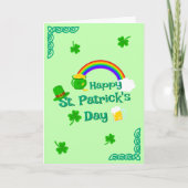 St. Patrick's Day Shamrock Pot van Gouden Keltisch Kaart (Voorkant)
