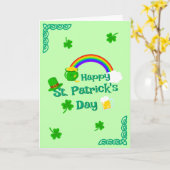 St. Patrick's Day Shamrock Pot van Gouden Keltisch Kaart (Gele Bloem)