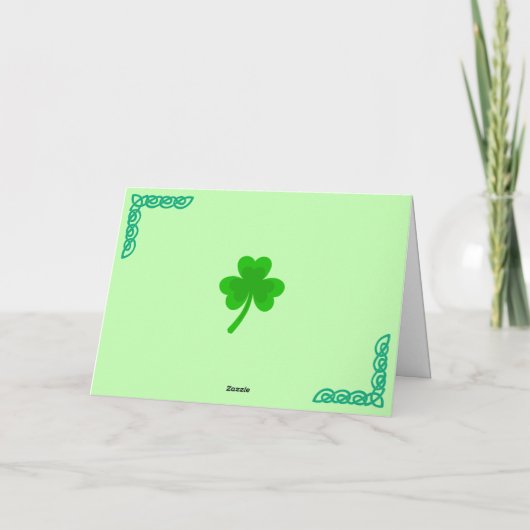 St. Patrick's Day Shamrock Pot van Gouden Keltisch Kaart (Achterkant)