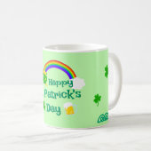 St. Patrick's Day Shamrock Pot van Gouden Keltisch Koffiemok (Voorkant rechts)