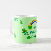 St. Patrick's Day Shamrock Pot van Gouden Keltisch Koffiemok (Voorkant links)