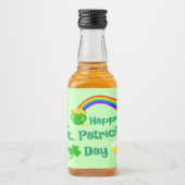 St. Patrick's Day Shamrock Pot van Gouden Keltisch Likeurfles Etiket (Voorkant)