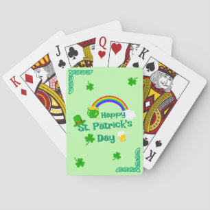 St. Patrick's Day Shamrock Pot van Gouden Keltisch Pokerkaarten