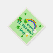 St. Patrick's Day Shamrock Pot van Gouden Keltisch Servet (Hoek)