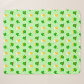 St. Patrick's Day Shamrock Pot van Gouden Keltisch Sherpa Deken (Voorkant (horizontaal))