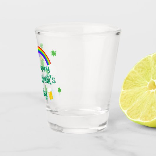 St. Patrick's Day Shamrock Pot van Gouden Keltisch Shot Glas (Rechts)