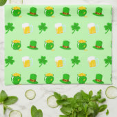 St. Patrick's Day Shamrock Pot van Gouden Keltisch Theedoek (Gevouwen)