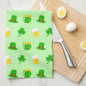 St. Patrick's Day Shamrock Pot van Gouden Keltisch Theedoek (Quarter Fold)