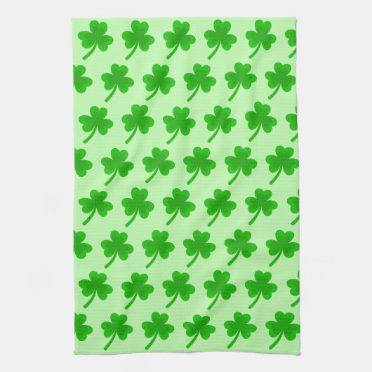 St. Patrick's Day Shamrock Pot van Gouden Keltisch Theedoek (Verticaal)