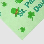 St. Patrick's Day Shamrock Pot van Gouden Keltisch Tissuepapier (Detail)