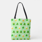 St. Patrick's Day Shamrock Pot van Gouden Keltisch Tote Bag (Achterkant)