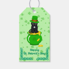 St. Patrick's Day Shamrock Pot van Gouden Zwarte K Cadeaulabel