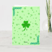 St. Patrick's Day Shamrock Pot van Gouden Zwarte K Kaart (Achterkant)