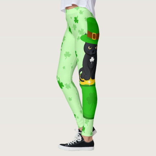 St. Patrick's Day Shamrock Pot van Gouden Zwarte K Leggings (Links)