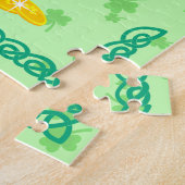 St. Patrick's Day Shamrock Pot van Gouden Zwarte K Legpuzzel (Zijkant)