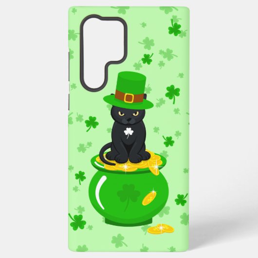 St. Patrick's Day Shamrock Pot van Gouden Zwarte K Samsung Galaxy Hoesje (Achterkant)