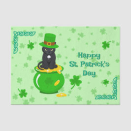 St. Patrick's Day Shamrock Pot van Gouden Zwarte K Tissuepapier