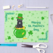 St. Patrick's Day Shamrock Pot van Gouden Zwarte K Tissuepapier (Craft)
