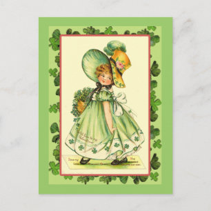 St. Patrick's Day Shamrock Queen-kaarten Briefkaart