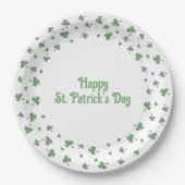 St. Patrick's Day Shamrock Rand Rond Papieren Bordje (Voorkant)