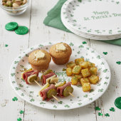St. Patrick's Day Shamrock Rand Rond Papieren Bordje