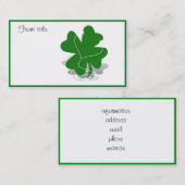 St. Patrick's Day Shamrock - Rish Clover Visitekaartje (Voorkant / Achterkant)