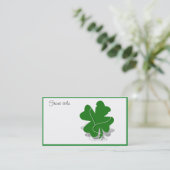 St. Patrick's Day Shamrock - Rish Clover Visitekaartje (Staand voorkant)