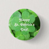 St. Patrick's Day Shamrock Ronde Button 3,2 Cm (Voorkant)
