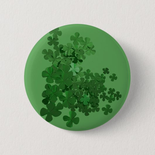 St. Patrick's Day Shamrock Ronde Button 5,7 Cm (Voorkant)