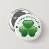 St Patricks Day Shamrock Ronde Button 5,7 Cm (Voorkant /achterkant)