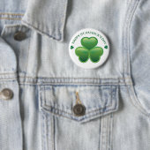 St Patricks Day Shamrock Ronde Button 5,7 Cm (In situ)