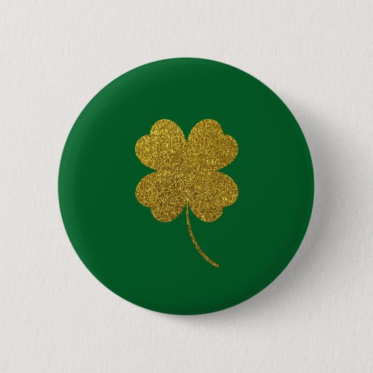 St. Patrick's Day Shamrock Ronde Button 5,7 Cm (Voorkant)