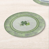 St. Patrick's Day Shamrock Ronde Kartonnen Onderzetter (Gebogen)