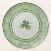 St. Patrick's Day Shamrock Ronde Kartonnen Onderzetter (Voorkant)