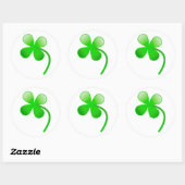 St. Patrick's Day Shamrock Ronde Sticker (Vel)