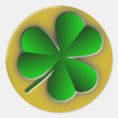 St Patricks Day Shamrock ronde Stickers (Voorkant)