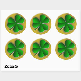 St Patricks Day Shamrock ronde Stickers