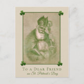 St. Patrick's Day  shamrock rood hart Briefkaart (Voorkant)