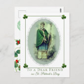 St. Patrick's Day  shamrock rood hart Briefkaart (Voorkant / Achterkant)
