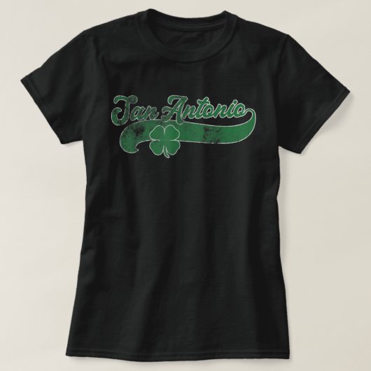 St Patrick's Day Shamrock San Antonio Texas Tx Gif T-shirt (Design voorkant)