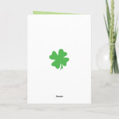 St. Patrick's Day shamrock schattige groene eenhoo Feestdagen Kaart (Achterkant)