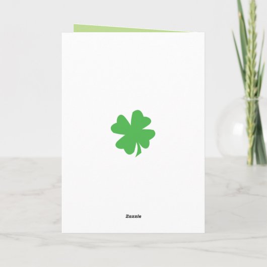 St. Patrick's Day shamrock schattige groene eenhoo Feestdagen Kaart (Achterkant)