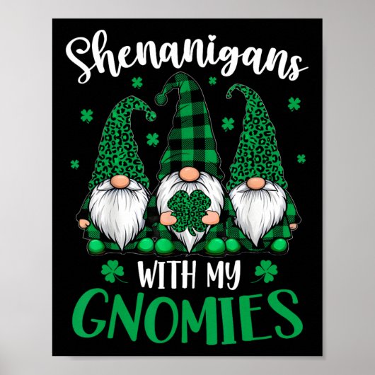St. Patrick's Day Shamrock Schattige Kabouters Ier Poster (Voorkant)