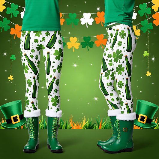 St. Patrick's Day Shamrock & Schláinte Leggings