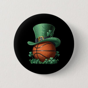 St Patricks Day Shamrock Sketll Leprechaun Mannen Ronde Button 5,7 Cm