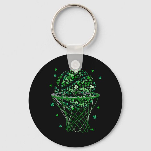 St Patricks Day Shamrock Sketll Sint Paddy's Kinde Sleutelhanger (Voorkant)