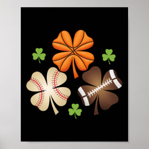 St Patricks Day Shamrock Sketll Verkoop Ierse Jong Poster