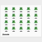 St. Patrick's Day Shamrock Sparkle Pet & snor Ronde Sticker (Vel)